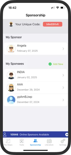 12 Step Toolkit app screen